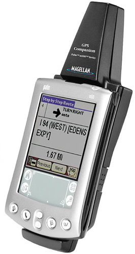 Druicov orientan systm GPS v Palmu m515