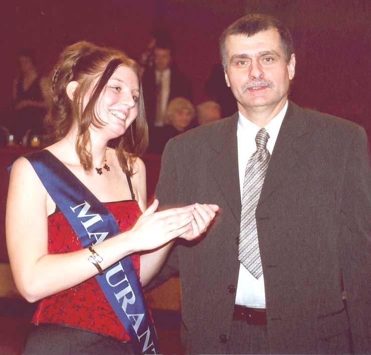 Se svojí dcerou na maturitním plese v roce 2003...